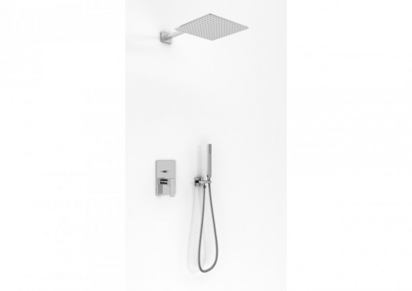 Kohlman Excellent zestaw podtynkowy z deszczownicą kwadratową 40x40 cm i słuchawką chrom QW210HQ40