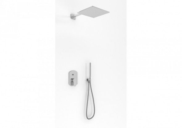 Kohlman Foxal zestaw podtynkowy z deszczownicą kwadratową 30x30cm i słuchawką chrom QW210FQ30
