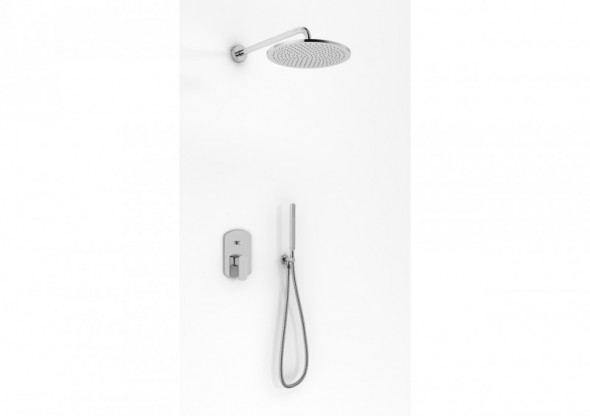 Kohlman Foxal zestaw podtynkowy z deszczownicą okrągłą 25x25 cm i słuchawką chrom QW210FR25