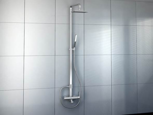 Kohlman Foxal zestaw prysznicowy z deszczownicą chrom QW276F