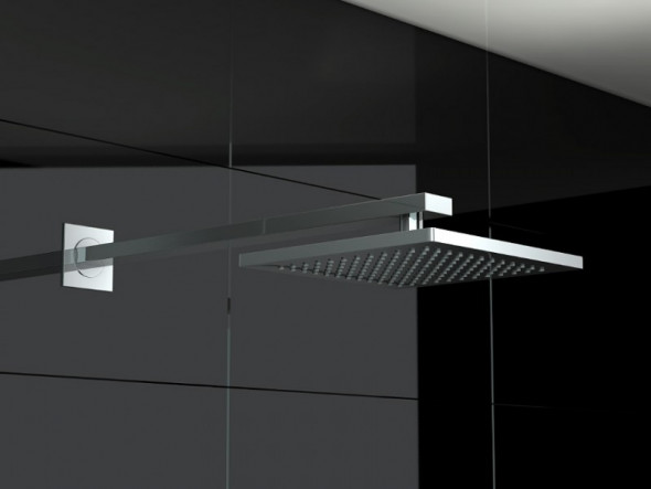 Kohlman Q20 deszczownica kwadratowa 20x20 z ramieniem ściennym chrom Q20 + WQ