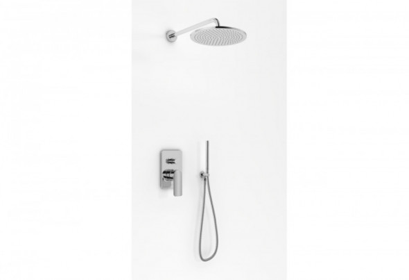 Kohlman Texen zestaw prysznicowy podtynkowy z deszczownicą 20 cm chrom QW210TR20