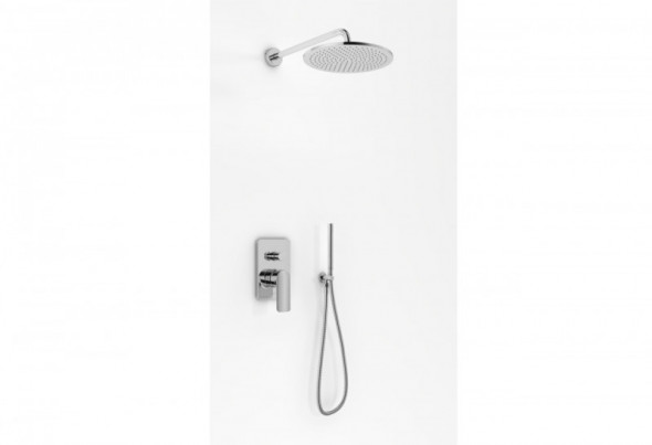 Kohlman Texen zestaw prysznicowy podtynkowy z deszczownicą 25 cm chrom QW210TR25