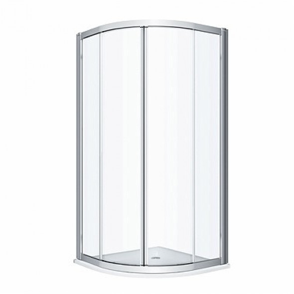 Koło Geo kabina półokrągła 90x90 drzwi przesuwne srebrny przeźroczyste 560.121.00.3