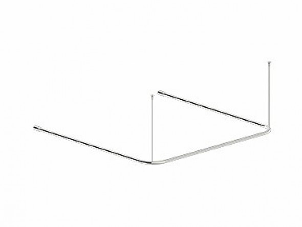 Koło Lehnen Concept Pro wieszak zasłony prysznicowe 3-stronny 150 cm stal nierdzewna L63203000