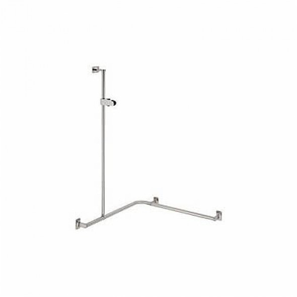 Koło Lehnen Evolution uchwyt poręcz prysznicowa z zestawem prysznicowym 76x76x110 cm lewa stal nierdzewna L30231271