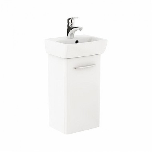 Koło Nova Pro zestaw umywalka 36cm z otworem + szafka biały połysk M39001