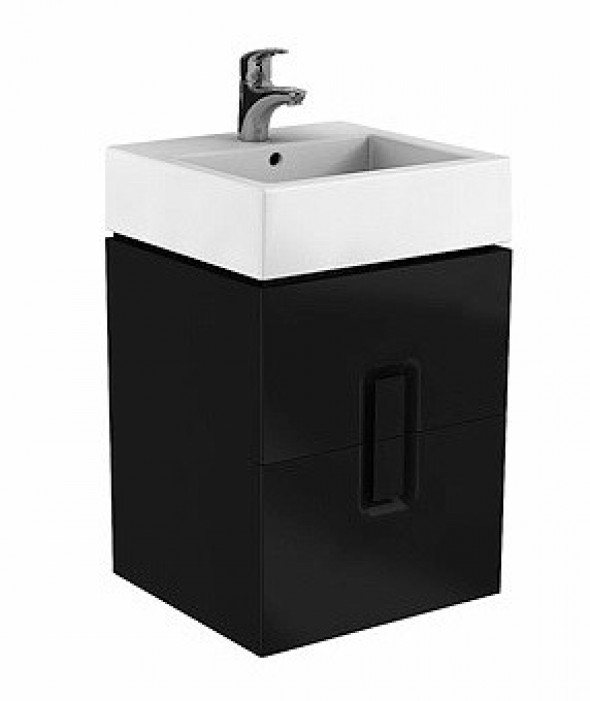 Koło Twins szafka wisząca podumywalkowa z 2 szufladami 50 cm czarny mat 89491