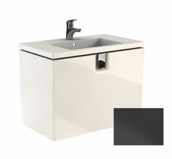 Koło Twins szafka wisząca podumywalkowa z szufladą 80 cm czarny mat 89552