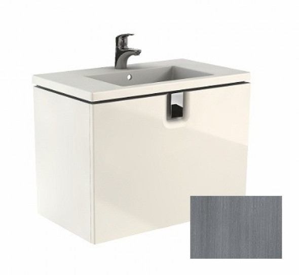 Koło Twins szafka wisząca podumywalkowa z szufladą 80 cm srebrny grafit 89551