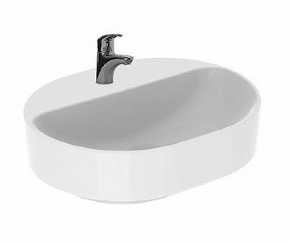 Koło Variform umywalka eliptyczna stawiana na blat bez przelewu 50 x 40 cm 500.776.01.6