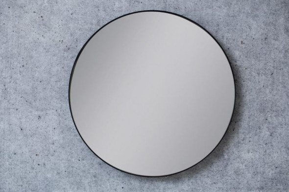 Kraft Olymp Black Lustro okrągłe fi 60 cm czarny mat