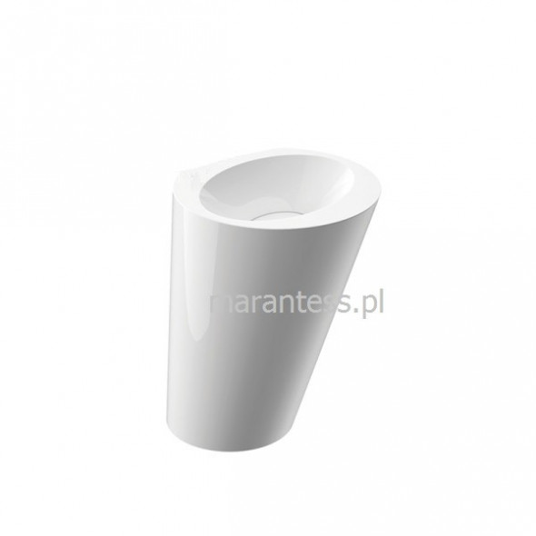 Marmorin Amos umywalka stojąca asymetryczna 58x37 cm bez otworu na baterię Mineralicast 729 582 020 01 0