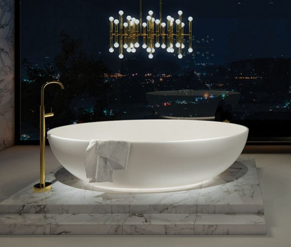 Marmorin Beca wanna wolnostojąca z obudową 220x120 cm Mineralicast P_W_540_01_2200