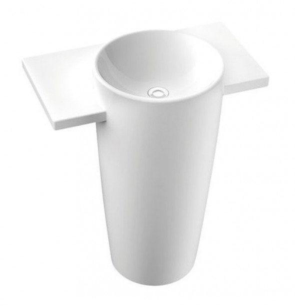 Marmorin Febe umywalka wolnostojąca przyścienna 90x50 cm Mineralicast 460 090 020 010