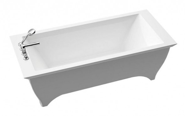 Marmorin Teodor II wanna wolnostojąca z białą obudową 180x75 Mineralicast P_P_084_04_1685