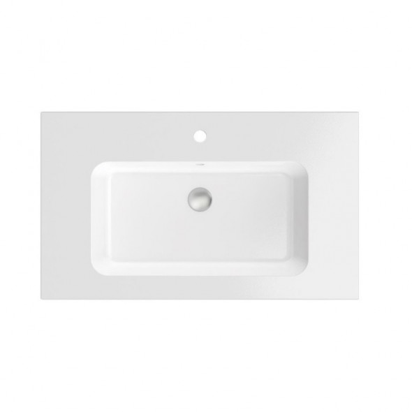 Massi Eno umywalka wpuszczana w blat 120x50 cm konglomerat biały MSUK-E1205