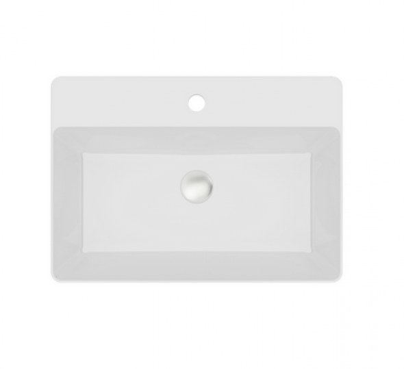 Massi Kerma umywalka wpuszczana w blat 60x42 cm konglomerat biały MSUK-K600