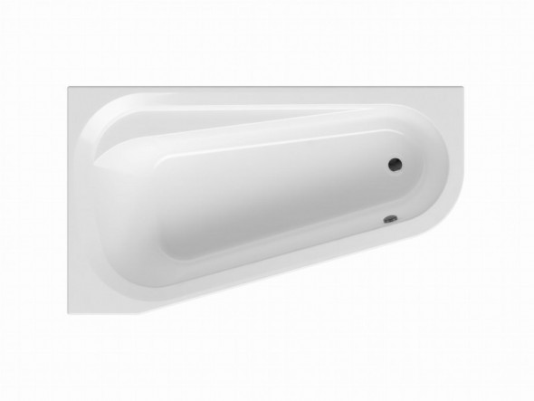 Massi Kugeza wanna asymetryczna z przelewem orientacja lewa 165x95 cm biały MSWT-KU-00216595L