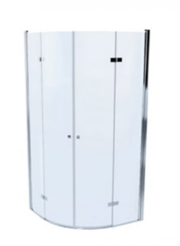 Massi Lapaz System kabina prysznicowa półokrągła 90x90 cm drzwi składane Easy Clean chrom połysk przeźroczyste MSKP-LA-007900