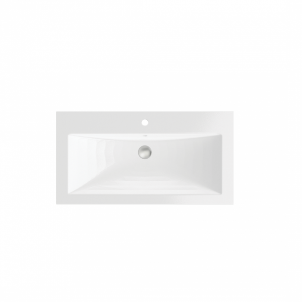 Massi Loma umywalka wpuszczana w blat 120x47 cm konglomerat biały MSUK-L1200