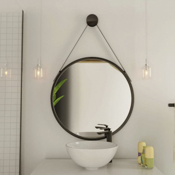 Massi Valo lustro okrągłe 70 cm czarny MSL-VA-700B