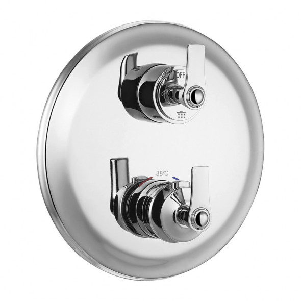 Omnires Armance bateria podtynkowa termostatyczna 3-drożna retro chrom AM5238/6CR