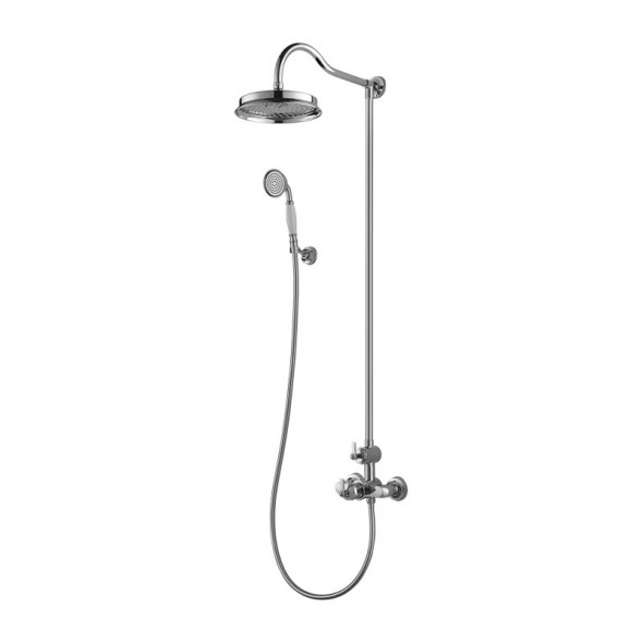 Omnires Armance kolumna prysznicowa termostatyczna z deszczownicą retro chrom AM5244/6CR