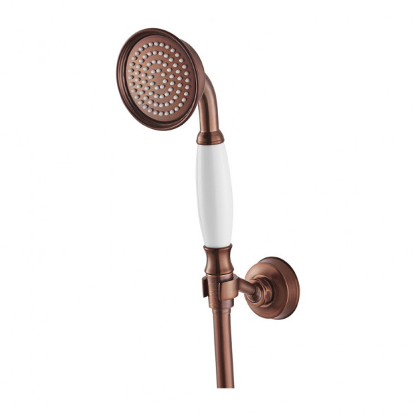 Omnires Armance zestaw natryskowy punktowy słuchawka wąż i uchwyt retro miedź antyczna ARMANCE-PORB