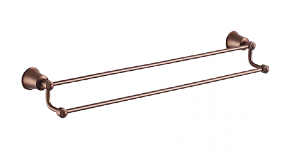 Omnires Art Line wieszak na ręcznik podwójny 65 cm miedź antyczna AL53226ORB