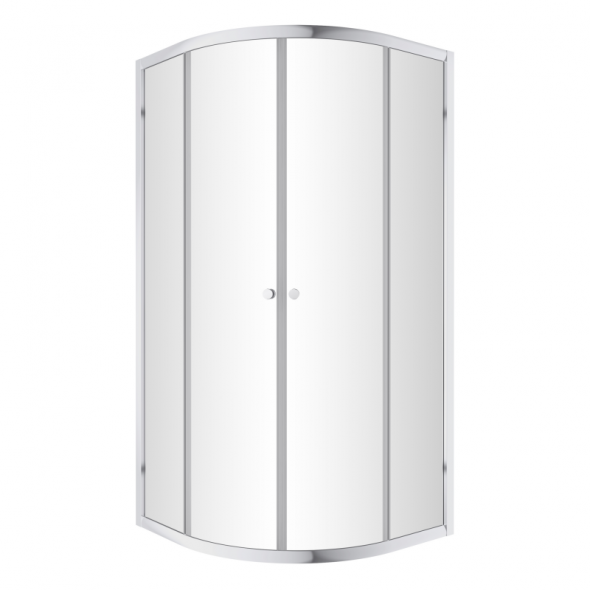 Omnires Bronx kabina półokrągła 90x80 cm chrom połysk przeźroczyste S203080/90CRTR