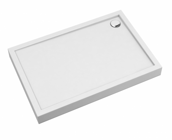 Omnires Camden brodzik prostokątny 140x80 cm akryl biały CAMDEN80/140/PBP
