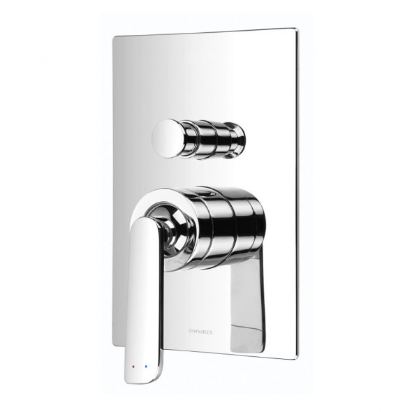 Omnires Cascade bateria wannowa podtynkowa kompletna 2-drożna chrom CA4035CR