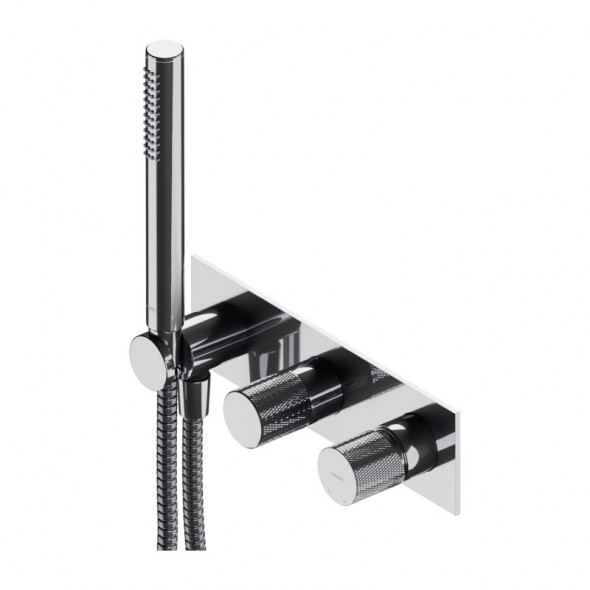 Omnires Contour bateria wannowo-prysznicowa podtynkowa z zestawem prysznicowym chrom połysk CT8035/1CR