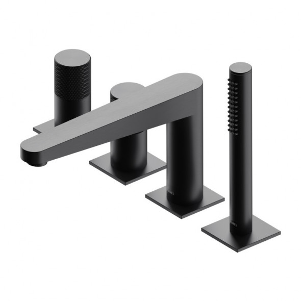 Omnires Contour bateria wannowa 4-otworowa antracyt szczotkowany CT8032AT