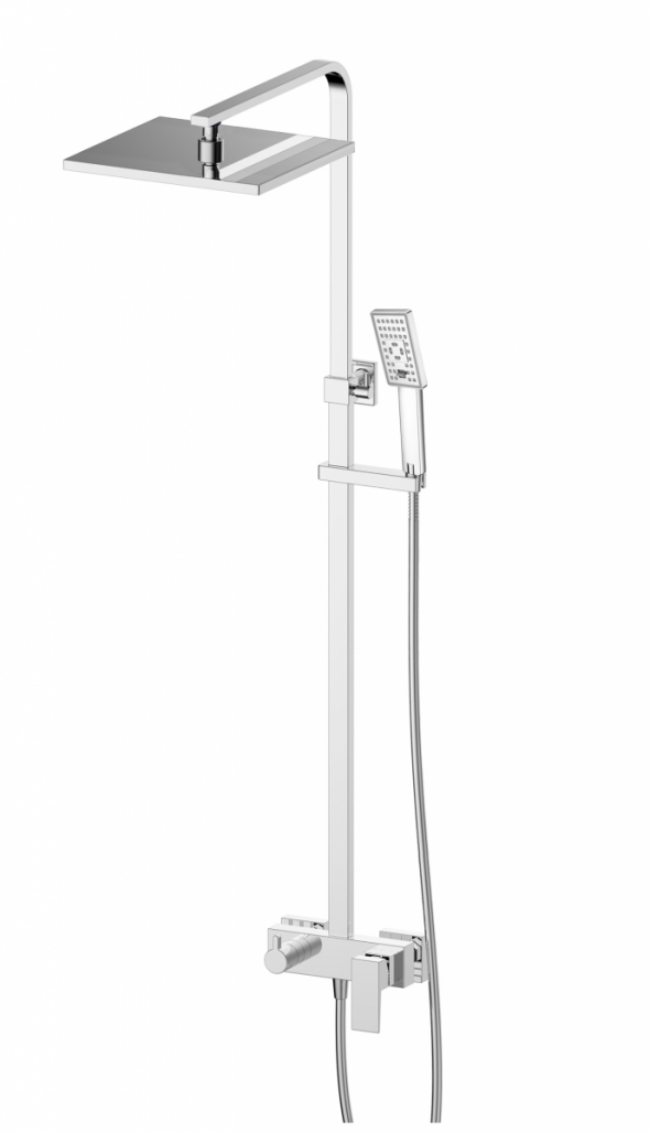 Omnires Fresh zestaw prysznicowy z deszczownicą chrom FR7144CR