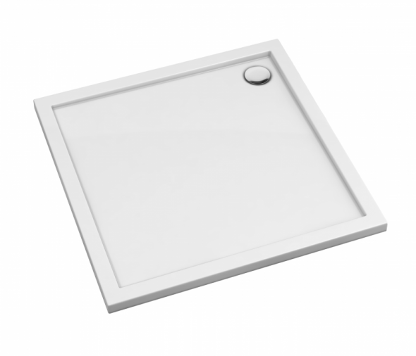 Omnires Merton brodzik kwadratowy 80x80 cm akryl biały MERTON80/KBP