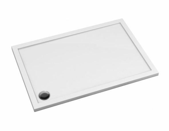 Omnires Merton brodzik prostokątny 120x90 cm akryl biały MERTON90/120/PBP