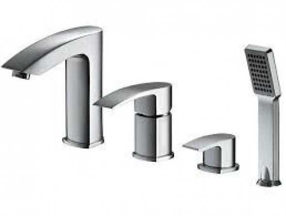 Omnires Murray bateria wannowa 4-otworowa chrom MU6132CR