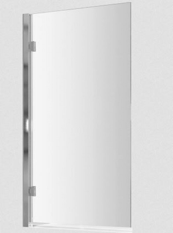 Omnires parawan nawannowy szklany 80 cm przeźroczysty wykończenie chrom HMP80XCRTR