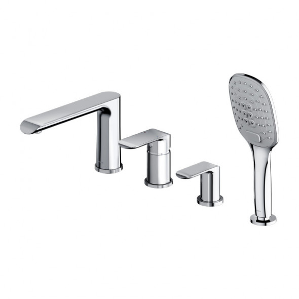 Omnires Sacramento bateria wannowa 4-otworowa chrom SC2332XCR