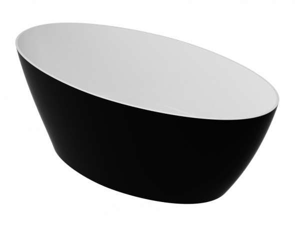 Omnires Siena Marble+ wanna wolnostojąca 160x80 czarny SIENAWWBCP