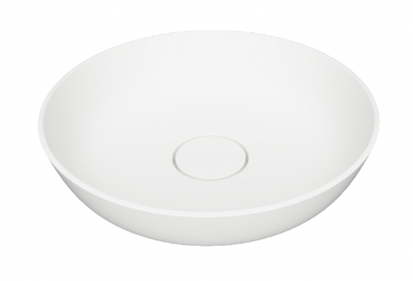 Omnires Silk umywalka nablatowa okrągła Ø40 biały mat SILKR400BM