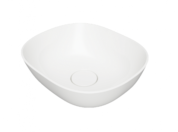 Omnires Silk umywalka nablatowa owalna 40x35 cm biały połysk SILK400BP