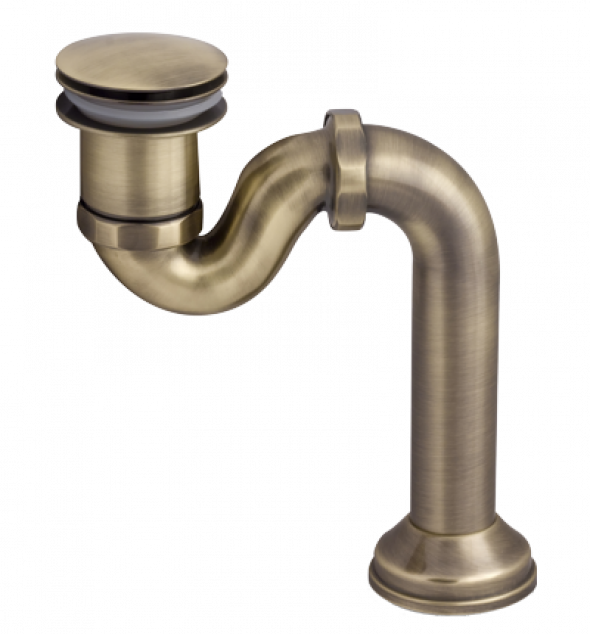 Omnires syfon wannowy ozdobny retro brąz antyczny SYOM-W10BR