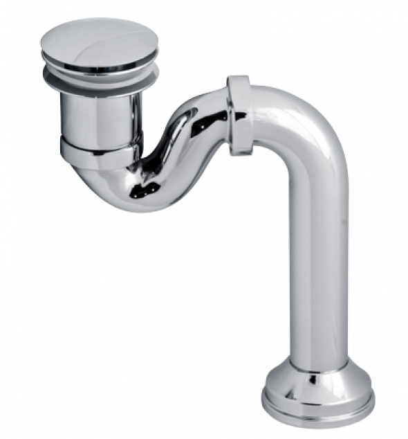 Omnires syfon wannowy ozdobny retro chrom SYOM-W10CR