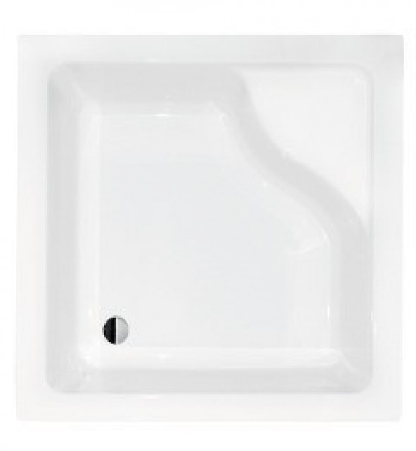 PMD Piramida Igor brodzik kwadratowy 90x90 biały BAI-90