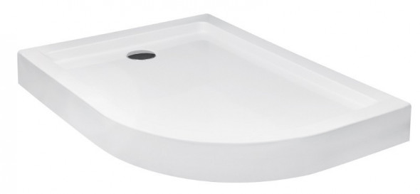 PMD Piramida Saturn brodzik półokrągły lewy 100x80 z obudową biały BAS-100-NL