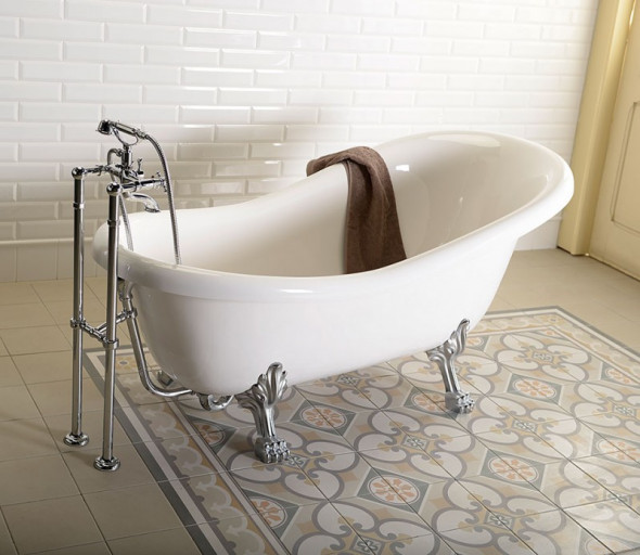 Polysan Retro wanna wolnostojąca 173x75cm biały nogi chrom 36622