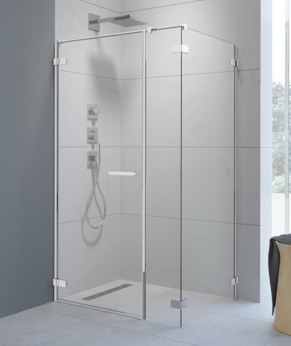 Radaway Arta KDS I kabina prostokątna 90x70 lewa drzwi wahadłowe chrom przeźroczyste Easy Clean 386520-03-01L + 386100-03-01L + 386109-03-01